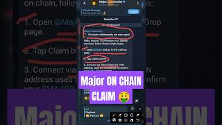 Major ON CHAIN WITHDRAWAL 🤑Major New Update Major Listing Date Major Airdrop major shorts fyp [upl. by Thapa]