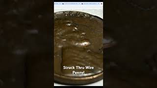 1964 Penny Struck Through Wire Found In Bank Roll [upl. by Anwat267]