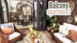 balcony apartment \\ The Sims 4 speed build [upl. by Ainnos]