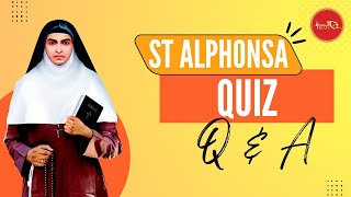 Saint Alphonsa quiz Malayalam  Model Questions and Answers [upl. by Labaw476]