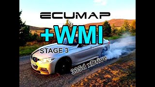 BMW 335d xDrive STAGE 3 acceleration dragy 1081s 14 mile WaterMethanol injection [upl. by Sollie]