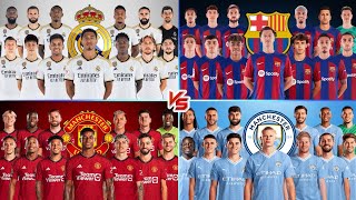 Barcelona vs Real Madrid vs Man City vs Man United Competition 2024  Vinicius Rashford Haaland [upl. by Flemings108]