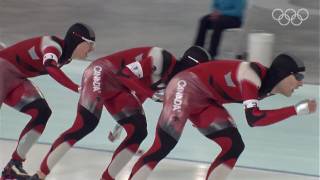 Speed Skating Men Team Pursuit Gold  Vancouver 2010 [upl. by Oirretna647]