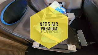 Neos Air Premium Review  Milan MXP to New York JFK [upl. by Kcirdes]