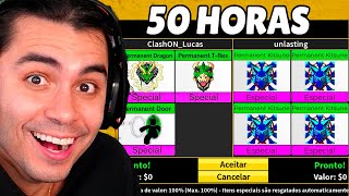 FAZENDO TRADES POR 50 HORAS no Blox Fruits [upl. by Ahiel]