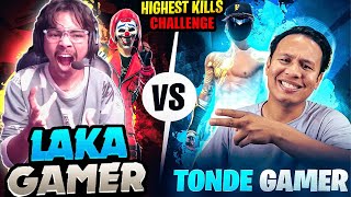 Tonde Gamer vs Laka Gamer Highest Kill Challenge in Grandmaster Ranked Match  Garena free fire [upl. by Esilrahc]