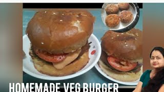 crispy veggie burger recipe  home made veg burger  ready in mins and finish in mins [upl. by Dzoba]