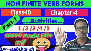 Non finite verb form activities12345  class10  chapter4 part1in odia learn tricks [upl. by Louanne279]