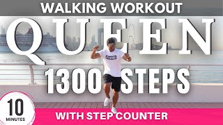 Queen Walking Workout  10 minute 1300 steps at home [upl. by Barb974]