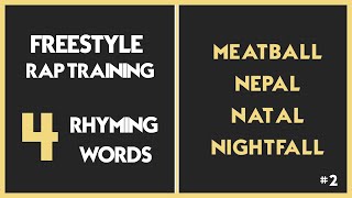 FREESTYLE TRAINING  4 Rhyming Words  Rap Beat Improvising with Word Generator [upl. by Navlys464]