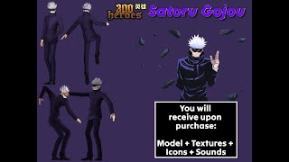 Satoru Gojou 300 Heroes  Model WarCraft 3  FBX [upl. by Rhoda]