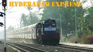 Train to the City of Pearls  Speeding WDM3D Hyderabad Express [upl. by Fevre30]