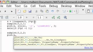 MATLAB Command Line Plotting Part 3 [upl. by Esnofla]