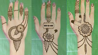 Top 3 Stylish beautiful mehndi designSimple back hand mehndi designmehndi designmehndi [upl. by Cilurzo]