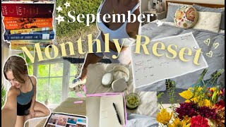 September Monthly Reset 🌻🍁 new goals September TBR list deep cleaning organizing  grocery haul [upl. by Issi]