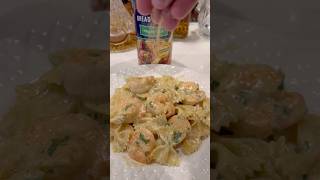 Cajun Shrimp Alfredo pasta thanks ​⁠HEB for the garlic Parmesan marinated shrimp easyrecipe [upl. by Wilona998]