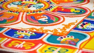 Sand mandala Tibetan Buddhist ritual [upl. by Clem]