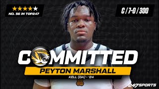 WATCH 4star C Peyton Marshall commits to Missouri LIVE on 247Sports [upl. by Aihn929]