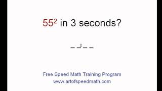 Speed Math Lesson Squaring Numbers Fast Math Trick [upl. by Varuag]