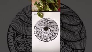 Line Art  Mandala Art step by step mandalashorts mandalaart creativeart satisfyingvideo short [upl. by Sudaorb856]