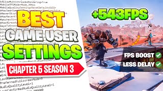 The BEST Game User Settings in Fortnite Chapter 5 SEASON 3 ✅ High FPS amp Fix STUTTER [upl. by Cumings270]