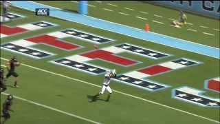 UNC Football Quinshad Davis TD pass to TJ Thorpe [upl. by Shelah]