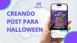 Creando Post para Halloween en Canva [upl. by Ephrayim]