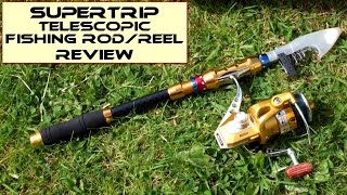 Supertrip Telescopic Fishing Rod  Reel Review [upl. by Spielman]