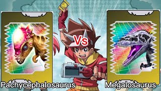 Pachycephalosaurus vs Megalosaurus Dinosaur King [upl. by Mendes]