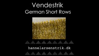 Vendestrik German Short Rows [upl. by Viviane]