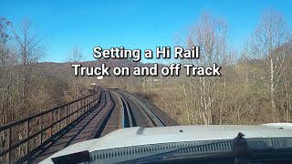 How to Set a Hi Rail Pickup Truck on and off the Track [upl. by Anekam]