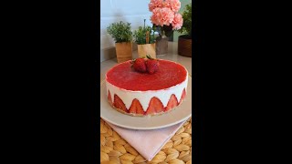 Cheesecake alle fragole DELIZIOSA e FRESCA 🍓 Shorts [upl. by Erdah315]