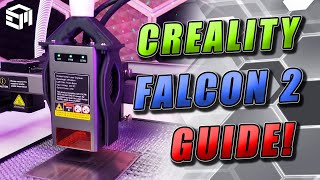 Creality Falcon 2 DETAILED Setup Guide Assembly LaserGRBL Fume Extractor Settings and More [upl. by Wilie]