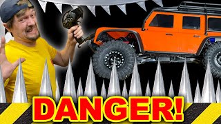 Worlds most DANGEROUS mini RC Crawler Track with Traxxas TRX4M [upl. by Eineg]