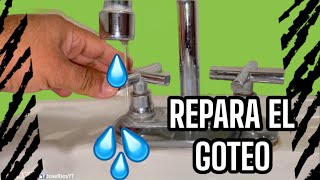 Como reparar una mezcladora que gotea MUY FÁCIL Sink repair [upl. by Sutniuq904]