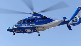 Life Lion 1 N916LL land at Wellspan York hospital [upl. by Adnolohs365]