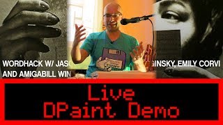 Live Commodore Amiga DPaint Demo  Babycastles WordHack commodore amiga retro [upl. by Cone]