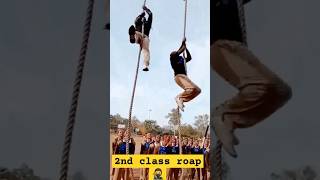 crpf training में rope climbing  army training motivation police shorts [upl. by Ayhay]