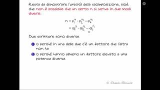 Il teorema fondamentale dellaritmetica [upl. by Aihsekyw]