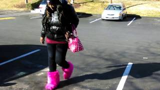 DIY HOTT PINK FLUFFY WUFFY FUR BOOTS [upl. by Jinny]