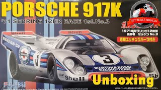 Porsche 917K Fujimi 124 Model Kit Unboxing [upl. by Eerac176]