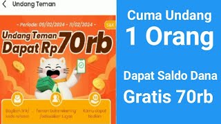 Cuma Undang 1 Teman Dapat 70rb  Aplikasi Penghasil Saldo Dana Neobank BNC [upl. by Whitehouse]