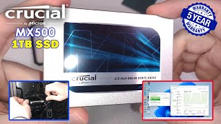 Crucial MX500 1TB 25quot SSD  Review Installation and Speed Test [upl. by Valentijn]