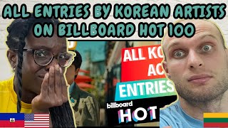 REACTION TO TOP 90 ALL ENTRIES BY KOREAN AND KPOP ARTISTS ON BILLBOARD HOT 100  FIRST TIME WATCHING [upl. by Aniad133]