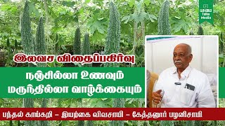 Organic Farmer giving FREE Seeds  பந்தல் விவசாயி  Vegetable seeds  Pasumai Media organic seeds [upl. by Eob59]