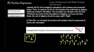 Shormann Math Algebra 1 Lecture 30 [upl. by Jezabel]