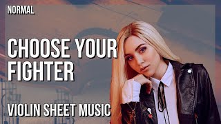 Violin Sheet Music How to play Choose Your Fighter by Ava Max [upl. by Yromas]