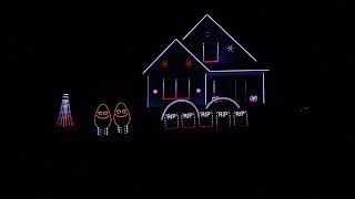 Terwilliger Family Light Show Halloween 2023 [upl. by Ylim]