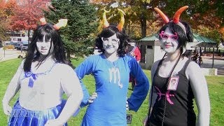 MEENAH ARANEA and EQUIUS Homestuck Cosplay at Another Anime Convention 2013 [upl. by Fanya469]