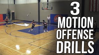 3 Motion Offense Drills  How To Coach Screening amp Cutting [upl. by Enomal]